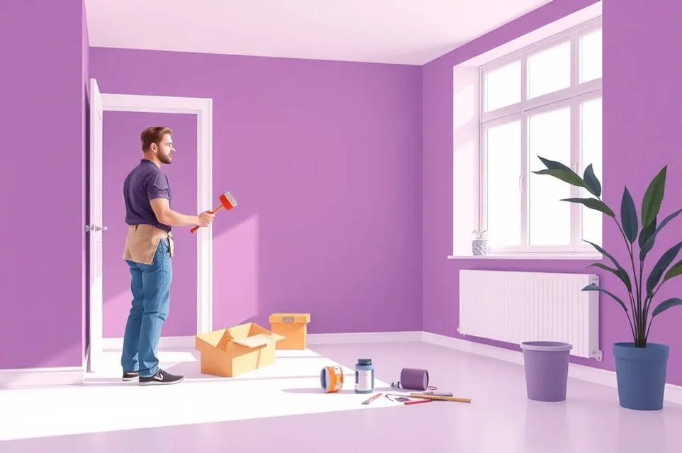 Intérieur rénové après travaux de peinture à Brunoy