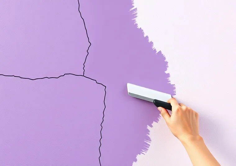 Ponçage et rebouchage des fissures avant mise en peinture